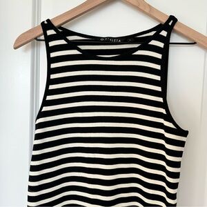 Athleta Women's Striped dress  in Black and White